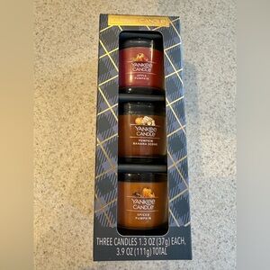 Yankee candle pumpkin season set of three mini candles, 1.3 oz each 3 scents